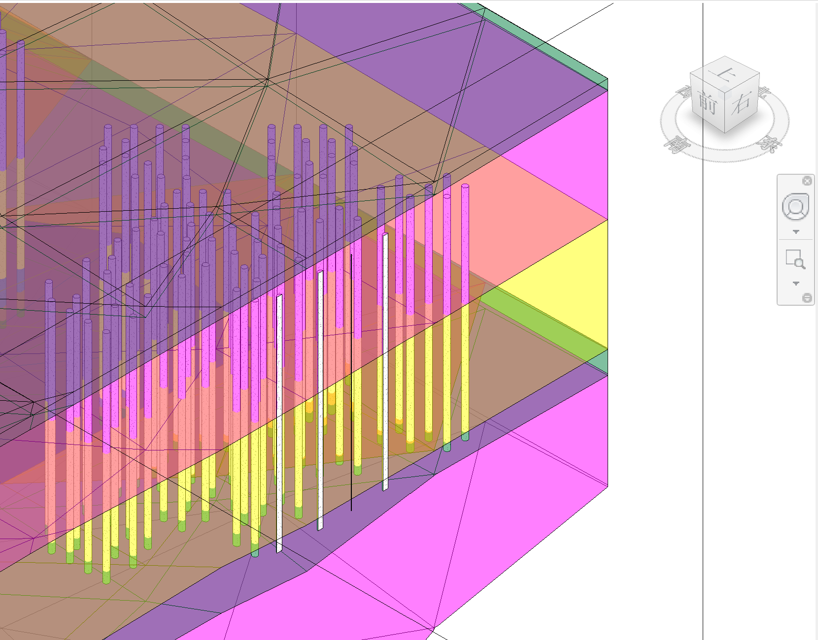 土层和桩的三维模型-桩基础模块-八叉树工具箱