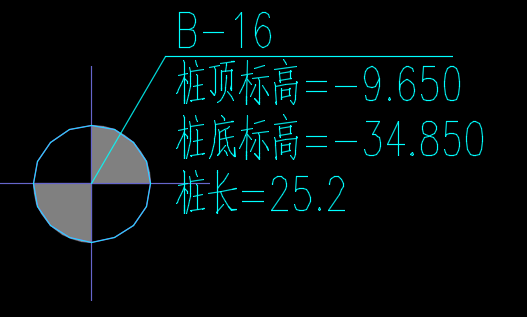 桩信息标注设置的标注效果--桩基础模块-八叉树工具箱