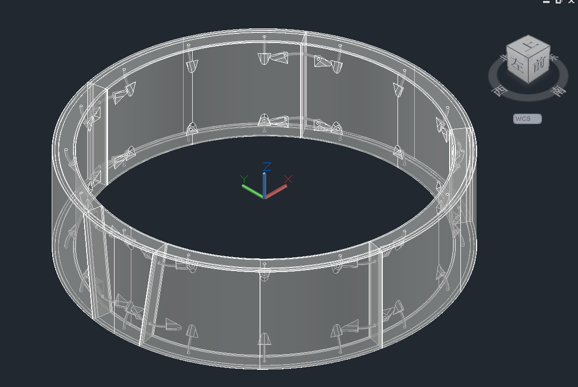 盾构管片三维模型图-X射线模式
